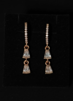 A Falling silver earrings for women